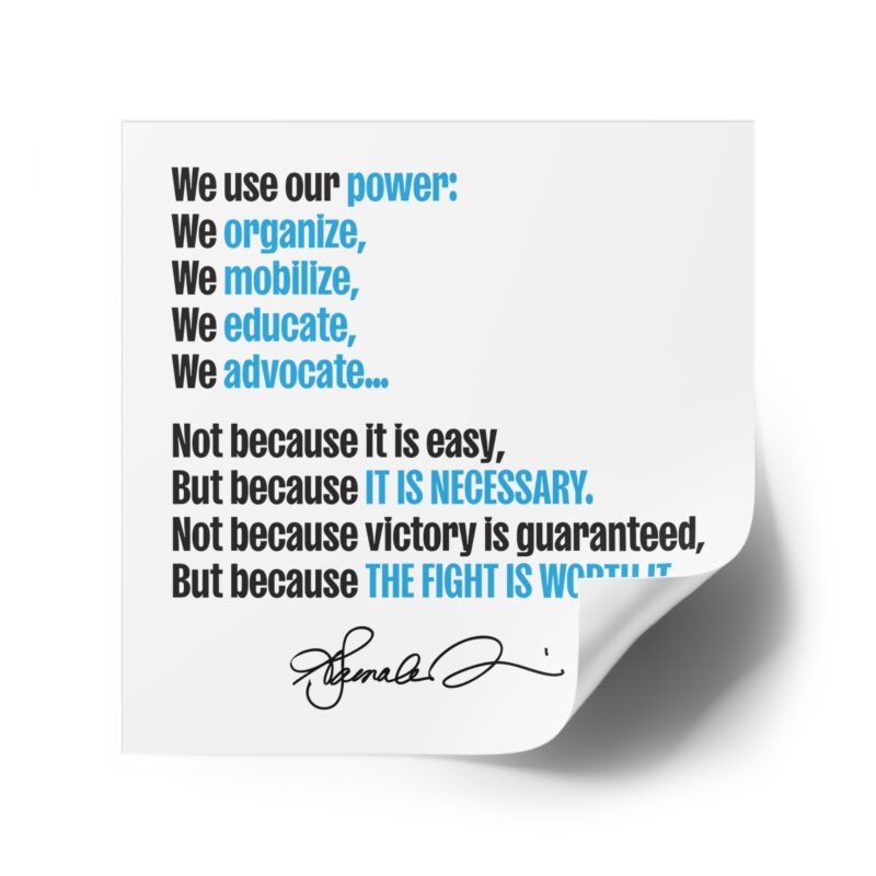 Kamala Harris Square Stickers - Advocate, Educate, Mobilize - Inspiring Indoor/Outdoor Decor - Image 10