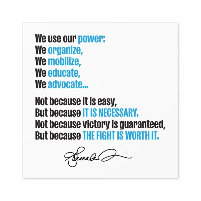Kamala Harris Square Stickers - Advocate, Educate, Mobilize - Inspiring Indoor/Outdoor Decor - Image 9