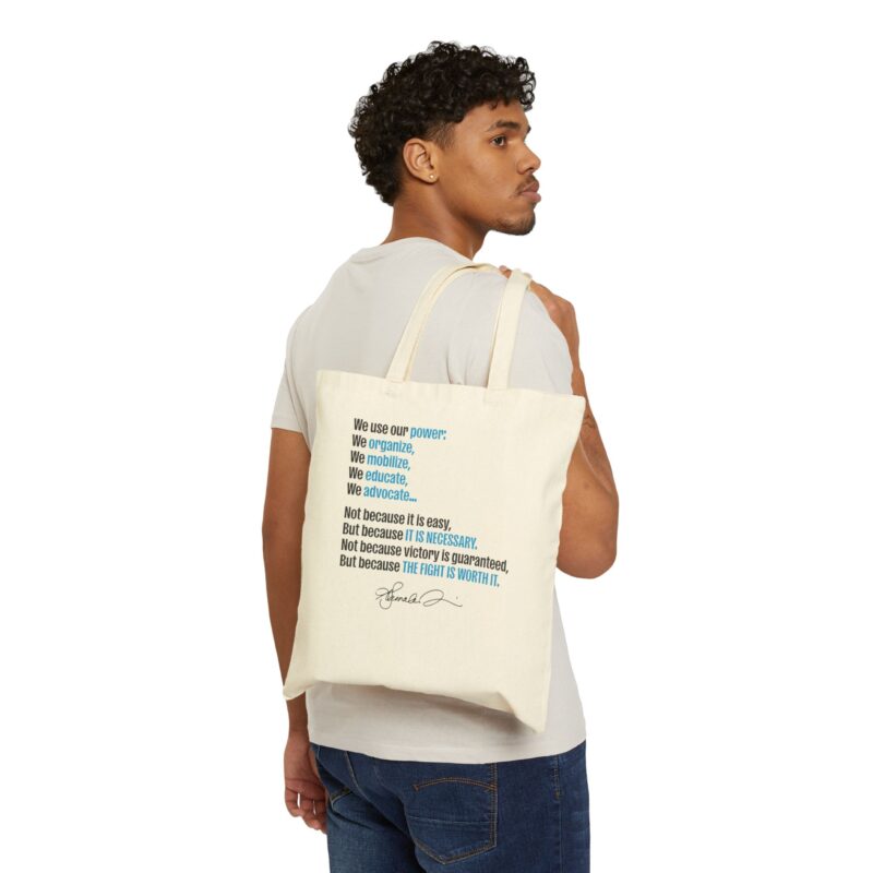Kamala Harris Cotton Canvas Tote Bag - "We Use Our Power" - Image 2