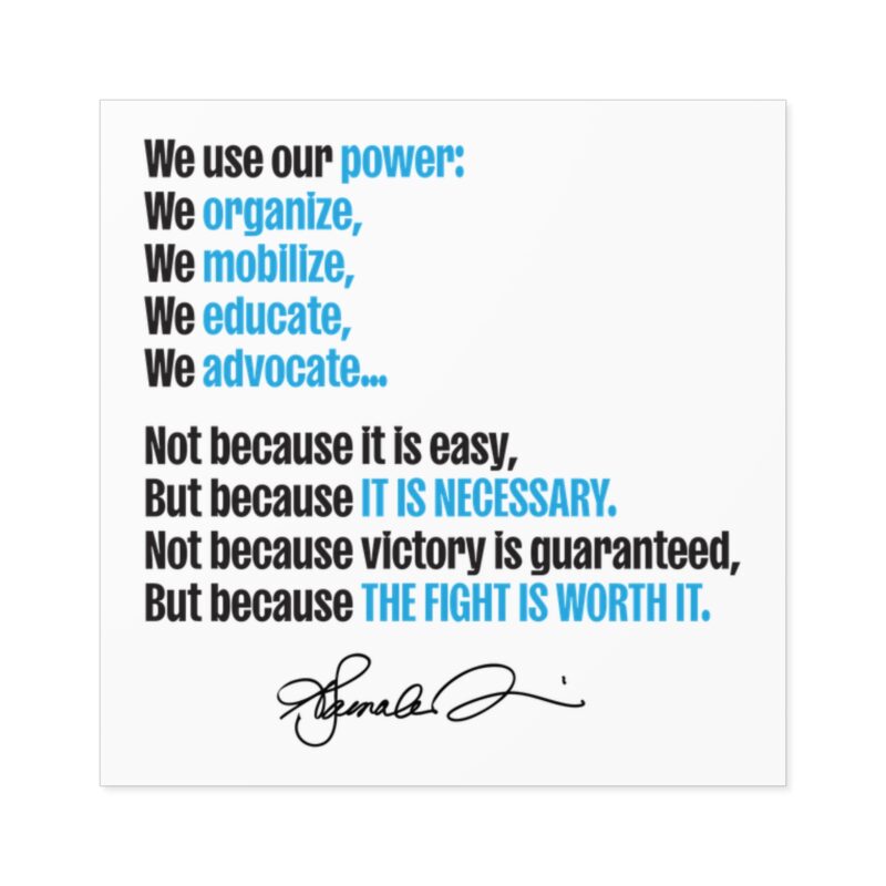 Kamala Harris Square Stickers - Advocate, Educate, Mobilize - Inspiring Indoor/Outdoor Decor - Image 2