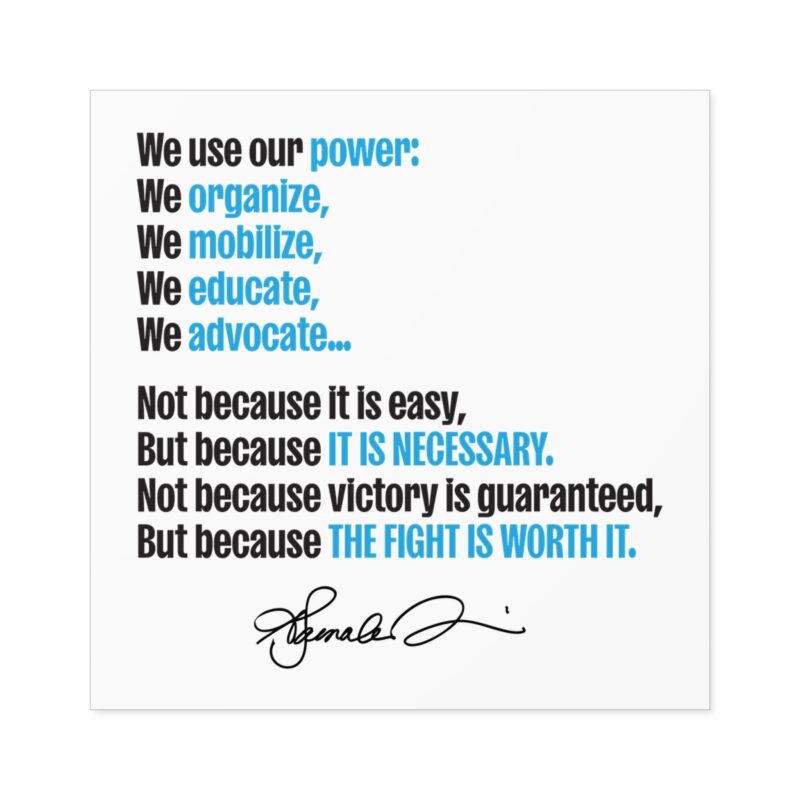 Kamala Harris Square Stickers - Advocate, Educate, Mobilize - Inspiring Indoor/Outdoor Decor - Image 5
