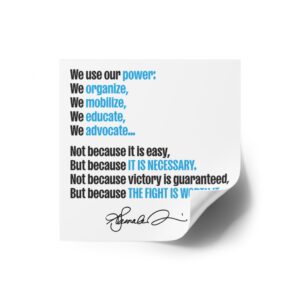 Kamala Harris Square Stickers - Advocate, Educate, Mobilize - Inspiring Indoor/Outdoor Decor