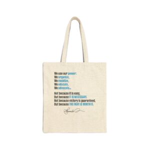 Kamala Harris Cotton Canvas Tote Bag - "We Use Our Power"