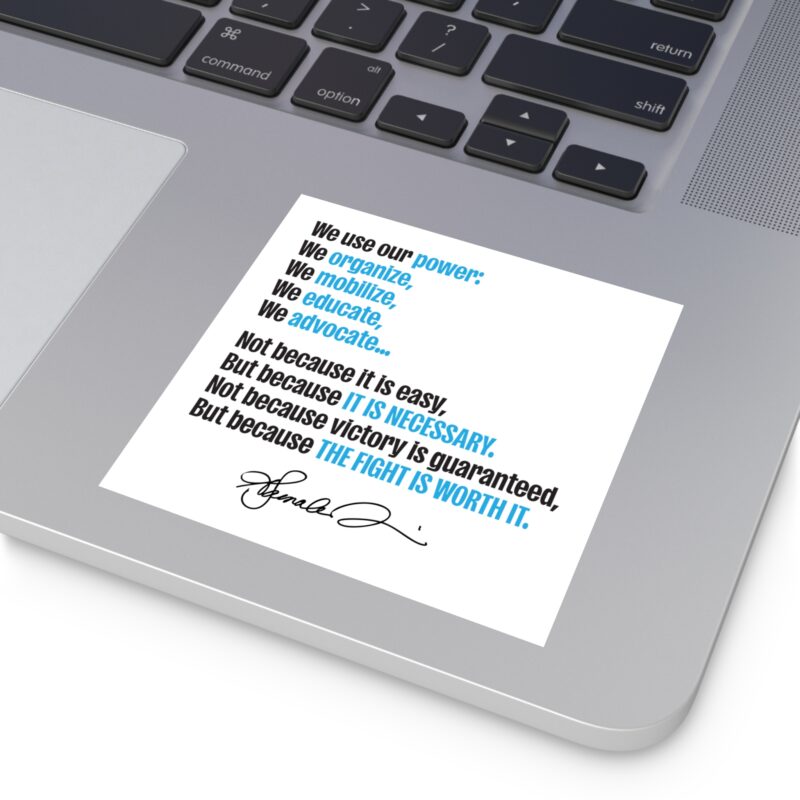 Kamala Harris Square Stickers - Advocate, Educate, Mobilize - Inspiring Indoor/Outdoor Decor - Image 11